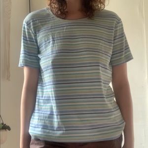 Blue striped t-shirt